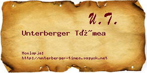Unterberger Tímea névjegykártya